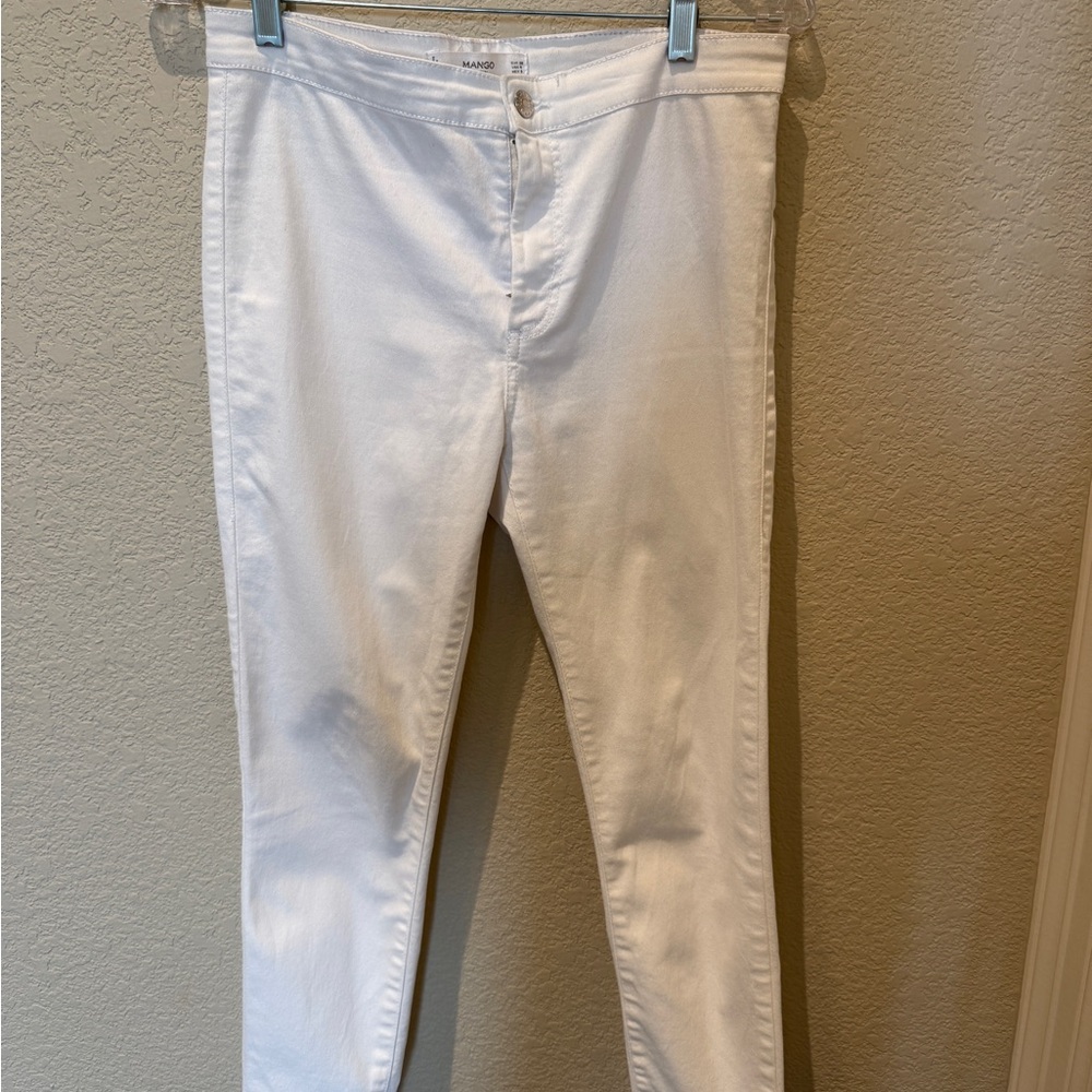 Mango Sz 6 Women's White Skinny Jeans